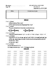 Bộ đề kiểm tra một tiết môn Đại số Lớp 7 - Năm học 2017-2018